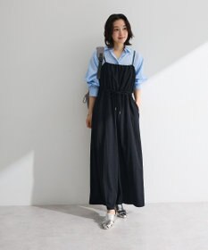 Green Parks 胸元バルーンワイドシルエットサロペット