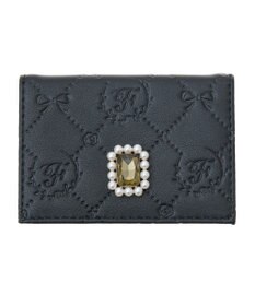 Maison de FLEUR パールビジューモノグラムカードケース