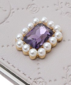 Maison de FLEUR パールビジューモノグラムカードケース