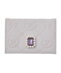Maison de FLEUR パールビジューモノグラムカードケース