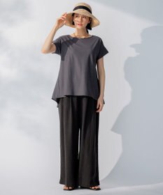 自由区 【WEB限定】【UVケア・吸汗速乾・洗える・XSサイズあり】ファンクショナルツイストジャージー カットソー