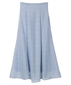 earth music&ecology シアーチェックフレアスカート