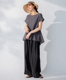 自由区 【WEB限定】【UVケア・吸汗速乾・洗える・XSサイズあり】ファンクショナルツイストジャージー カットソー