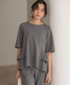 組曲 【WEB限定】ジョーゼットジャージー ティアード ブラウス