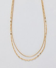 Phoebe 【金属アレルギー対応】ダブルチェーンネックレス　ゴールド/サージカルステンレス