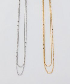 Phoebe 【金属アレルギー対応】ダブルチェーンネックレス　ゴールド/サージカルステンレス