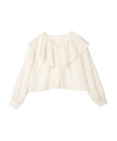 earth music&ecology ラッフルショートブラウス