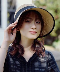 TOCCA 【サイズ調整可】HALF BRIM RIBBON HAT ブレードハット ベージュ系