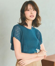 ANY SIS 【洗える】レーシーフレアスリーブ ニット