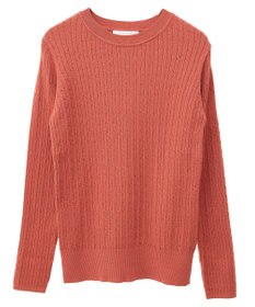 Green Parks プチケーブルクルーネックニットプルオーバー