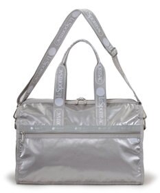 LeSportsac DELUXE MED WEEKENDER MH/ロゴジャガードシルバースナイデル