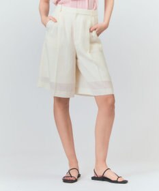 GRACE CONTINENTAL リネンライクシアーパンツ