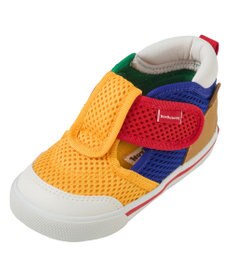 MIKI HOUSE HOT BISCUITS 【14-15cm】かかと顔 メッシュ セカンドベビーシューズ