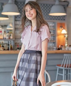 ANY SIS シルケットストライプ スキッパー カットソー