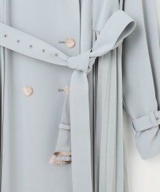 ANY SIS 【UVカット・花粉ガード】プリーツデザイントレンチ コート