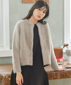 ANY SIS L 【洗える】シャギーニット アウター