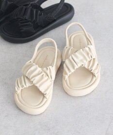 earth music&ecology ギャザークロスサンダル