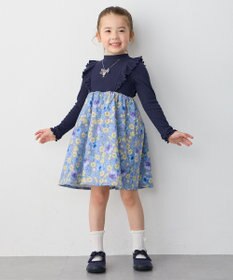 ANY KIDS 花柄ドッキングワンピース