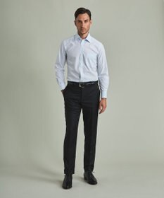 GOTAIRIKU 【形態安定】PREMIUMPLEATS_セミワイドカラー 通年ドレスシャツ（ストライプ）