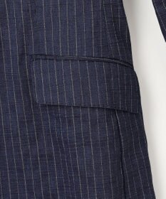 JOSEPH ABBOUD 【清涼/軽量/ストレッチ】ミックスリネンストライプジャケット