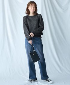 ANY 【洗濯機可/ウエストゴム/ストレッチ】ストレートデニムパンツ