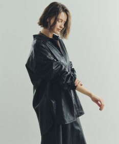 YECCA VECCA レザーライクシャツジャケット