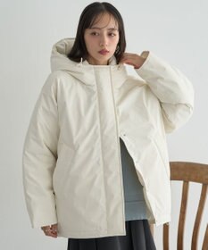 earth music&ecology フーデットパファーコート