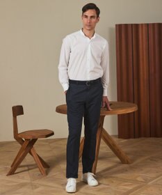 GOTAIRIKU 仕事で着られる 秋冬の綿パン【吸湿発熱/ストレッチ】ソフトサーモ ストレッチコットンパンツ