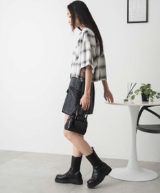 WEGO 【手洗い可/綿100％】オンブレチェックショートシャツ