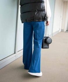 WEGO ポンチセンタープレスフレアパンツ