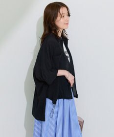 Green Parks 表面感裾ドロスト半袖シャツ