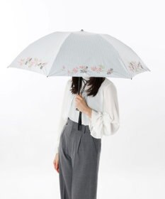 AURORA JILL STUART（ジル スチュアート）ミモザ刺しゅう晴雨兼用傘(折りたたみ傘)