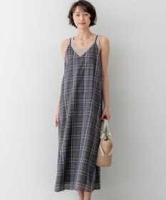 23区 【先行予約/見上愛さん着用】ハイツイストシアーチェック キャミソールワンピース