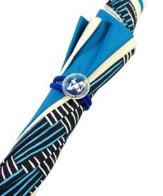 +RING 【UVカット95%以上】【UPF50＋】プラスリング レディース向け 晴雨兼用（長ショート） BLU/WHT T1295