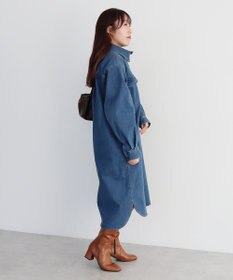 CRAFT STANDARD BOUTIQUE 裏起毛デニムヘンリーワンピース