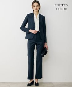 ICB 【新色追加・WEB限定カラーあり】BackSatinAmunzen 5分袖キーネックブラウス