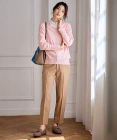 ANY 【洗濯機可/ストレッチ/ウエストゴム/裏起毛】マルチファンクションストレッチテーパードパンツ