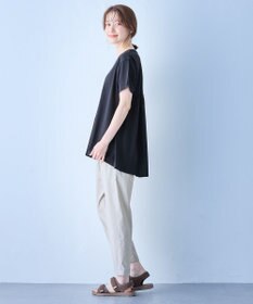 ANY L 【汗ジミ防止加工】シルケットスムースバックギャザーチュニック