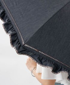 AURORA 【 JILL STUART（ジル スチュアート）】・WEB限定・　リバティパイピングフリル晴雨兼用パラソル(長傘)