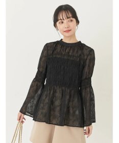 earth music&ecology ジャガードシャーリングプルオーバー