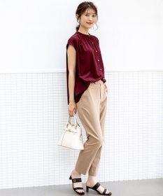 ANY SIS 【接触冷感・UVカット・洗える】ハイストレッチスムース2WAY ブラウス