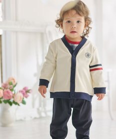 J.PRESS KIDS 【BOX付き】【80-90㎝】スムース 天竺カーディガン&長袖Tシャツ&パンツ セット