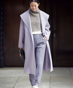 自由区 L 【撥水加工・洗える】TRギャバ裏起毛テーパード パンツ