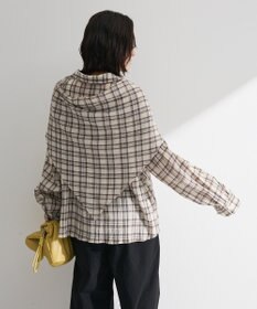 Green Parks スカーフ付チェックシャツ
