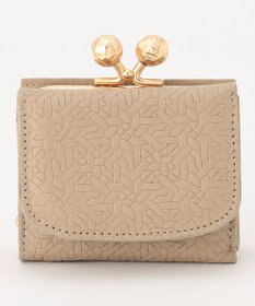 UNBILLION perche 抗菌レザー型押し外がまミニウォレット