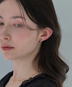 Phoebe 【痛くないシリーズ/金属アレルギー対応】ミニマルストレートフープライトフィットイヤリング　シルバー