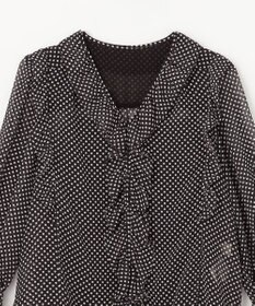 GRACE CONTINENTAL ドットラッフルブラウス