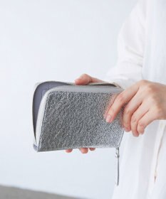 TOPKAPI 【TREASURE TOPKAPI】ウォッシュド レザー メタリック ラウンドファスナー 二つ折り財布/パスポート対応