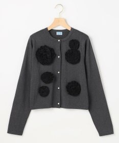 組曲 S 【組曲×setsuko sagittaire】ボンボンフラワーニット カーディガン