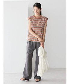 AMERICAN HOLIC マルチボーダーノースリーブカットプルオーバー